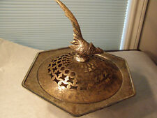 Weidlich Bros W. B. Mfg Co. Silver Plate Pheasant top Potpouri bowl #3548