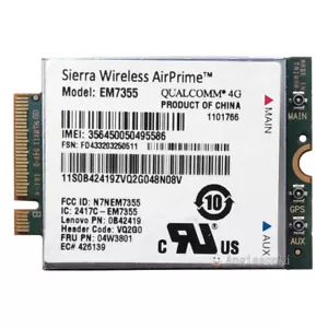 Tarjeta Sierra EM7355 04W3801 4G WWAN para Thinkpad X1 X240 W540 T440P T431S L440 - Imagen 1 de 4