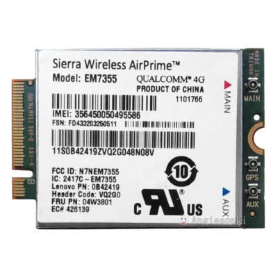SIERRA EM7355 04W3801 4G WWAN Card for THINKPAD X1 X240 W540 T440P T431S L440 - Image 1 of 4