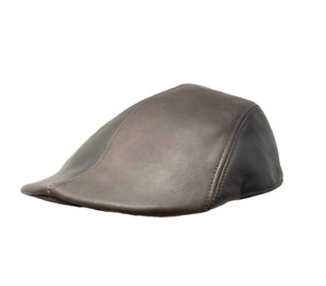 Men's Flat Cap Flatcap Hat Real Leather Cap Peaked Cap