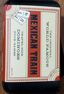 Mexican Train Dominosteine Doppel 12 + drei weitere Spiele 2008 Reisegröße NEU - Bild 1 von 6