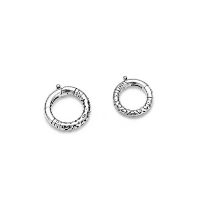 1pc 12mm / 14mm Sterling Silver Spiral Spring Ring Clasp for Bracelet Necklace - Image 1 of 4