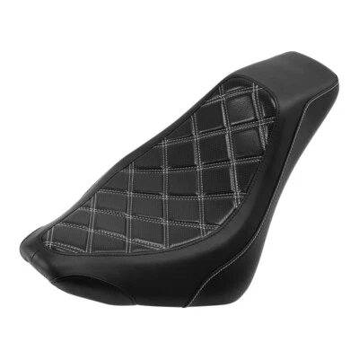 Black Solo Driver Seat Fit For Harley Softail Heritage Classic Slim FLSL 2018-Up - Image 1 of 4