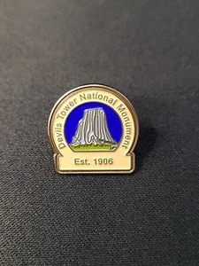 Devils Tower National Monument Est. 1906 Wyoming Enamel Lapel Pin Souvenir - Picture 1 of 4