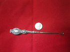 ANTIQUE SHOE, BOOT, CORSET LACE PULLER HOOK -  VERY NICE STERLING SILVER HANDLE
