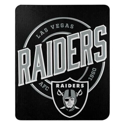 Las Vegas Raiders Soft Fleece Throw Blanket - NFL Football (campaign) 50" x 60" Cover