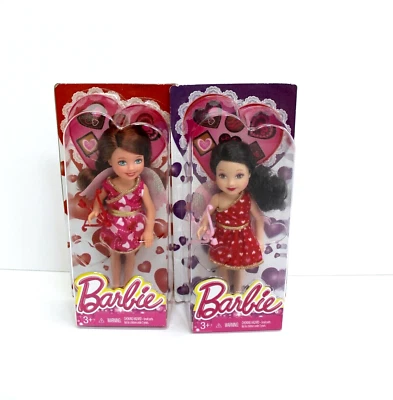 Barbie Cupido Mini Muñecas San Valentín 2014 Lote de 2 Foto 1 de 2