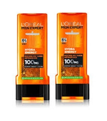 2x Loreal Men Expert HYDRA ENERGY Wake Up Effect Taurine Shower Gel BIG XXL SIZE