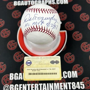 Dale Murphy Autographed Atlanta Braves OMLB Signed Steiner "82, 83 NL MVP" Inscr - Picture 1 of 4