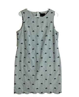 Vestido para mujer Cynthia Rowley 10 Seersucker bicicleta rayas algodón sin mangas Foto 1 de 4