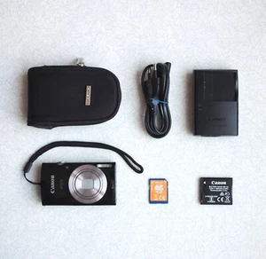 Canon IXUS 185 20MP Digital Camera Black + 16GB SD - MINT - Picture 1 of 10