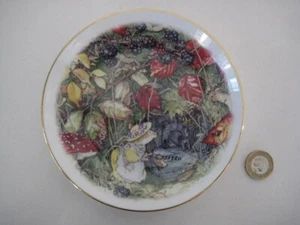 SELTENER REUTTER PORZELLAN GERMANY BROMBEERE HECKE TELLER AUS MINIATUR TEESERVICE HERBST - Bild 1 von 9