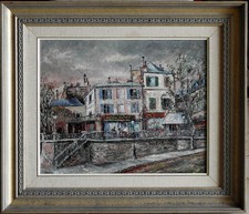 Louis Henri Foreau (1866-1938) Original Oil Pianting De La Rose Cafe Paris Scene