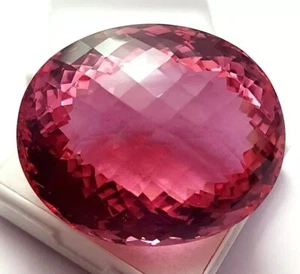Oval Cut GIE Certified 200.12 Ct Brazilian Natural Pink Topaz Loose Gemstone A+ - Picture 1 of 5