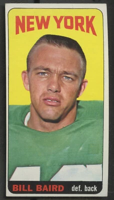 1965 Topps #111 Bill Baird New York Jets - Image 1 of 2