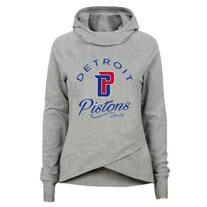 Outerstuff NBA Youth Girls (7-16) Detroit Pistons The Bridge Funnel Neck Hoodie - Picture 1 of 4