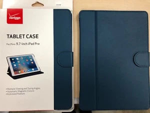 iPad Pro 9.7 inch Verizon Brand Tablet Folio Case in Blue - Picture 1 of 4