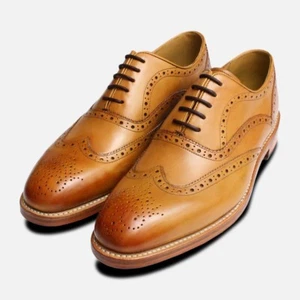 Oliver Sweeney Wingcap Oxford Brogues in Tan - Picture 1 of 5