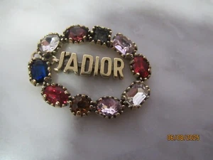 DIOR J'ADIOR ZIP PULL CHARM GOLD tone, METAL , SO PRETTY 1.25 INCH - Picture 1 of 5