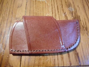 Lot of 6 Cosmetic second Brown leather cross draw knife sheath fits Buck 110 - Picture 1 of 10