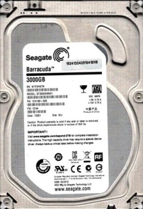 Seagate ST3000DM001 P/N: 1CH166-505 F/W: CC44 3TB WU W1F - Picture 1 of 1