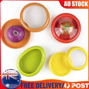 1/4PCS Silicone Fruit And Vegetable Containers Reusable Holder For Food Storage - Picture 1 of 22