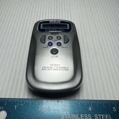 RCA RP1667 AM FM Stereo Radio Micro Receiver Untested - Image 1 of 3