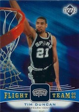 2004-05 Upper Deck Flight Team #FT26 Tim Duncan San Antonio Spurs Hall of Fame