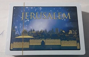 Collectable Blue Playing Cards Games Joker Poker Deck With Jerusalem View On It - Picture 1 of 5