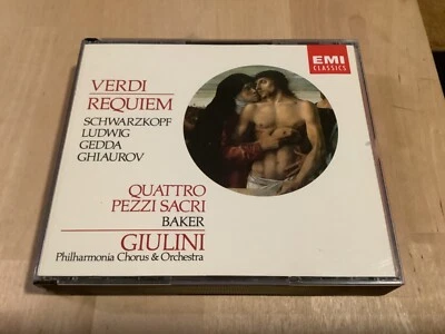Verdi REQUIEM Quattro Pezzi Sacri 2 CD Set GIULINI Philharmonia EMI Discs MINT - Image 1 of 4