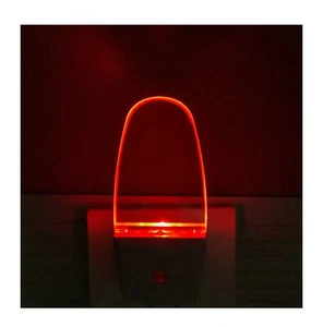 Red Plug In Led Night Light 2 Pack Dusk To Dawn Sensor For Bedroom Bathroom Kitc - Picture 1 of 9