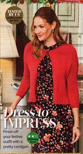~Pull-Out Knitting Pattern For Lady's Lovely Single-Button Lacy Border Cardigan~ - Picture 1 of 1