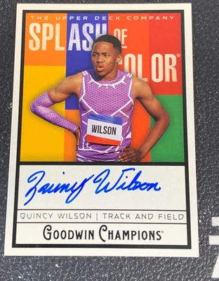 Quincy Wilson 2025 UD Goodwin Champions Splash of Color Auto #SA-QW - Image 1 of 2