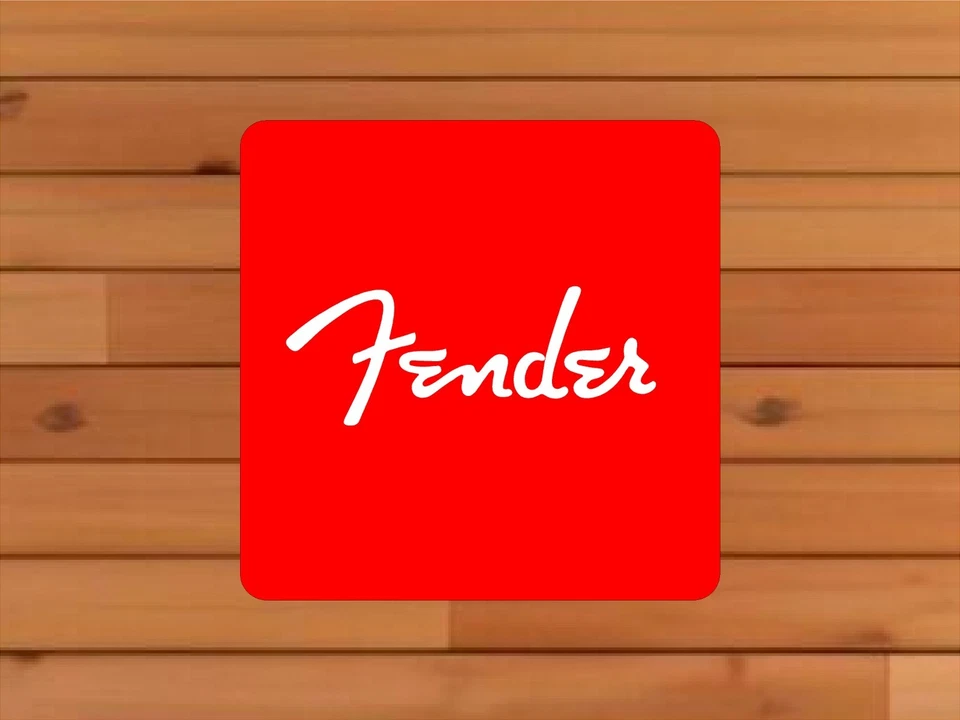 FENDER GUITARS Aluminum Sign 18in x 18in - Guitar Wall Art Printed Aluminum Sign - Image 1 of 1