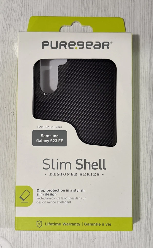 Funda de teléfono Puregear delgada para Samsung Galaxy S23 FE, negra carbono Foto 1 de 1