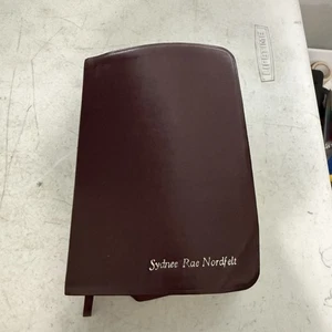LDS QUAD Burgundy Leather Scriptures Mormon Engraved - Bild 1 von 3