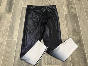 Zyia Active High Rise Legging Size 8-10 Black White Metallic Ombre - Picture 1 of 5