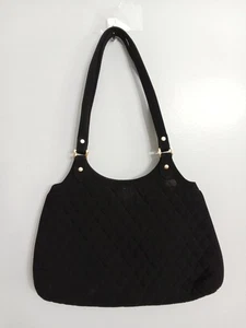 Vera Bradley Black Quilted Shoulder Bag Handbag - Picture 1 of 18