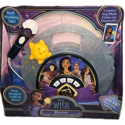 Wish Disney Sing Along Bluetooth Boombox!  Real Working Mic!  Connect Device! - Image 1 of 2