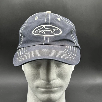 Greg Norman Shark Golf Hat Navy Blue White Stitch Adult Cotton Used - Image 1 of 4