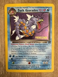 Dark Gyarados Prerelease Team Rocket Holo Pokemon Card WOTC DMG - Picture 1 of 2