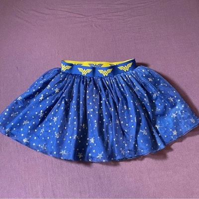 Falda de tul Hanna Anderson Wonder Woman azul/amarillo - superhéroe para niños talla 5 Foto 1 de 3