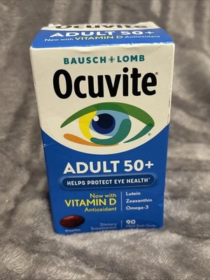 Suplemento vitamínico y mineral para 50 ojos Bausch + Lomb Ocuvite adulto - 90 cápsulas blandas Foto 1 de 4