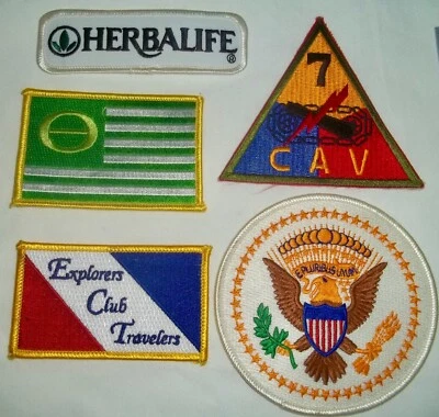 Embroidered Patches • Ecology • USA • Army Calvary • Herbalife® • 5 pc Lot VTG - Image 1 of 3