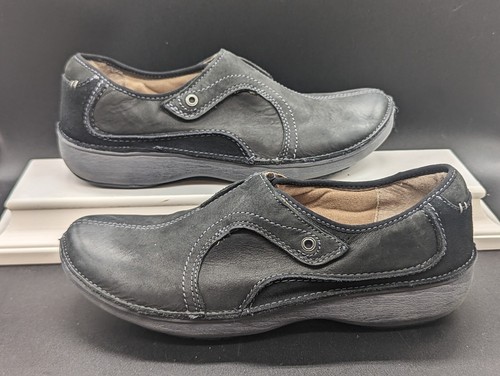 Mocassino slip on Clarks donna Wave Route business comfort da lavoro a piedi taglia 9