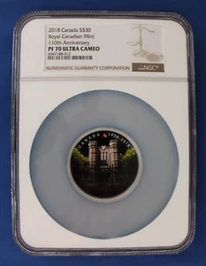 2018 Canada 2oz Silver Proof $30 coin Royal Canadian Mint" NGC PF70 with COA - Picture 1 of 5