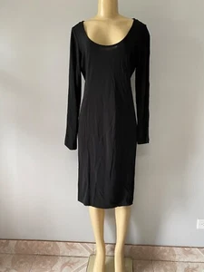VESTIDO DKNY MUJER RAYÓN/POLIÉSTER NEGRO TALLA L - Imagen 1 de 8