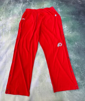 Under Armour NCAA Utah Utes Team Issued Men's Side Snap Pants Size XXL. - Image 1 of 4
