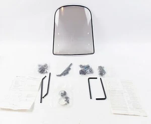 SMOKE WINDSHIELD SCREEN 16.5"x17.5" HARDWARE KITS MOUNTING SCOOTER MOPED VESPA - Zdjęcie 1 z 4