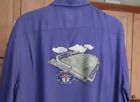 NAT NAST S/S EMBROIDERED BLUE SHIRT NWOT CROSBY FIELD  26 CHEST / 32 LENGHT
